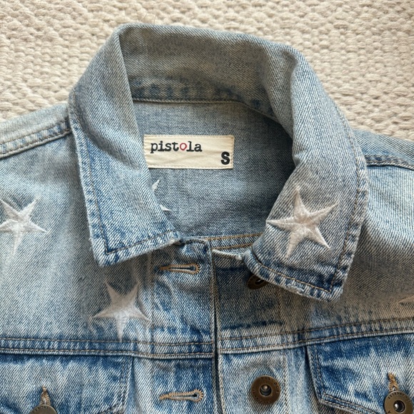 Pistols star denim jacket. Size small - Picture 2 of 4